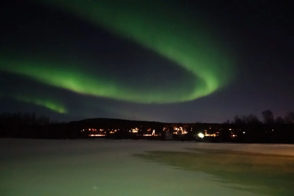 Northern lights hunting by car!